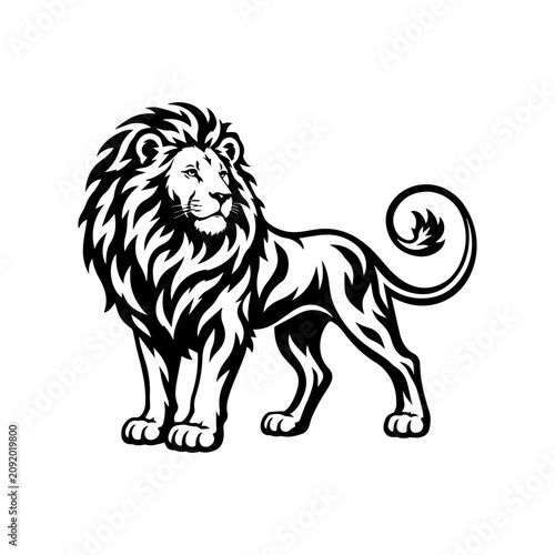 Majestic Lion Standing Vector
