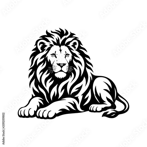 Resting Lion Vector