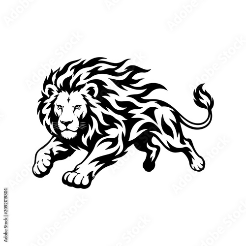 Running Lion Vector