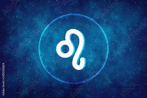 Leo Astrology on a Galaxy Background