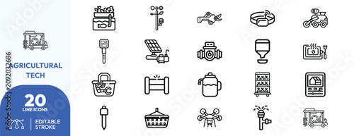 Foto Farming Automation icon set