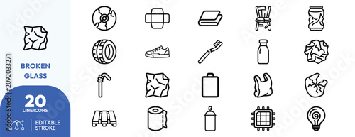 Tableau sur toile Faulty Item Icons icon set