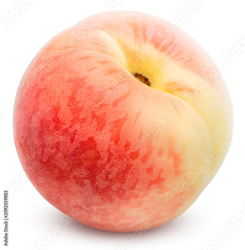 Pink Peach isolated on white background, with clipping path, for Flavor Fragrance Ingredients and Food Product Materials, premium packaging design.