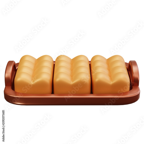 Tableau sur toile Fresh Baked Bread Loaves 3D Illustrations