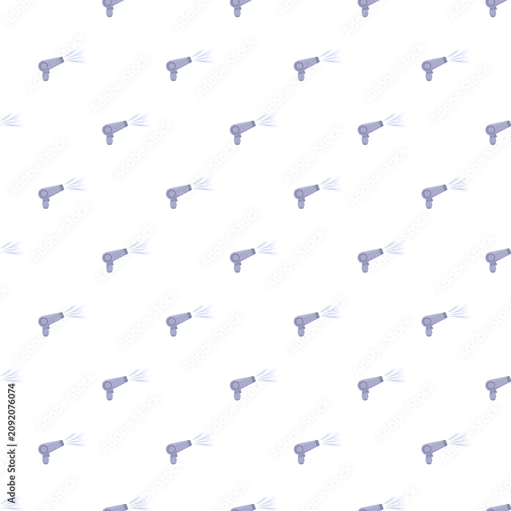 Fototapeta premium Hair dryer appliances creating a seamless pattern on a white background