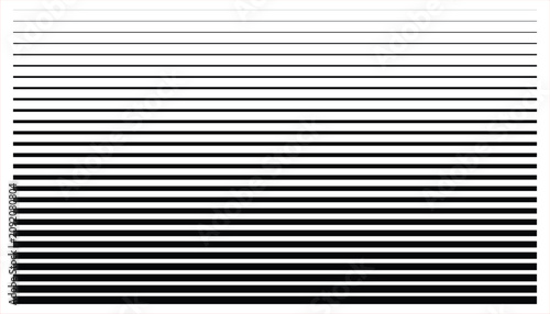 Konstfotografi Black Horizontal Line Gradient Pattern Background with Smooth Fade Effect Vector