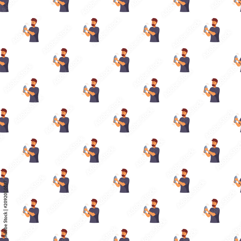 Fototapeta premium Bartender shaking a cocktail shaker creating a fun beverage background