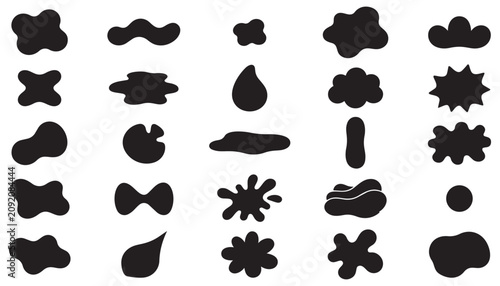 Organic Blob Shape Set Vector Design Art