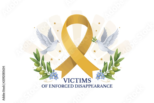International Day of the Victims of Enforced Disappearances Vector Art, Justice and Human Rights Concept
