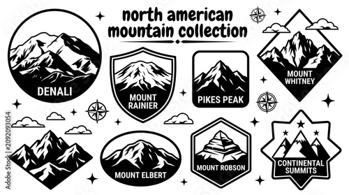 Foto north american mountains featuring denali mount rainier pikes peak whitney elber