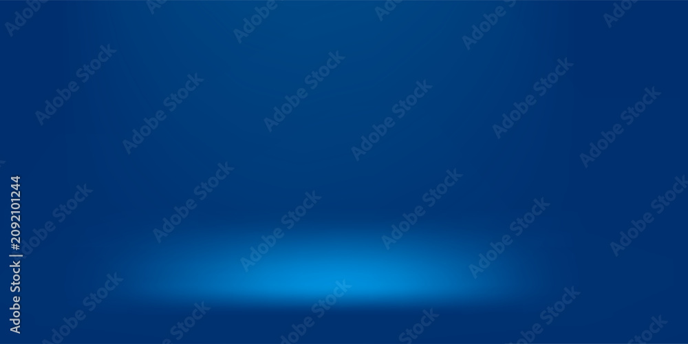 Obraz premium Abstract Luxury gradient Blue background. Smooth Dark blue with Black vignette Studio Banner.