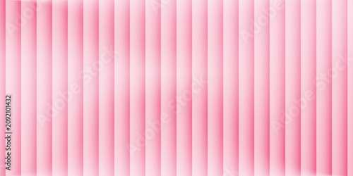 Abstract soft pink vertical stripe background with 3D wavy folding paper or curtain texture for modern minimalist design backdrop.