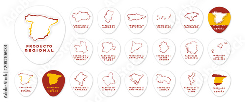 Bild auf Leinwand Made in Spain and in our autonomous community (provinces)