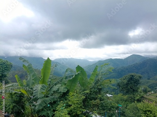 Canvas Print clouds over the mountains