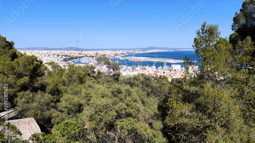 Fototapeta kuchenna Mallorca, Palma Hafen von Oben