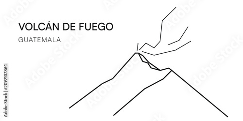 Canvas Print Volcán de Fuego in Guatemala