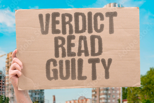 Konstfotografi "Verdict Read Guilty" Jury foreperson announces decision