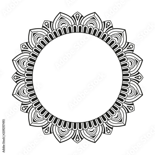 Black and white circular ma...