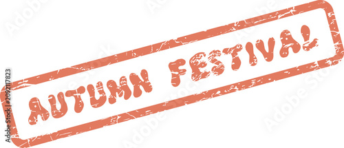 Fotografie A vintage style stamp clearly announces an exciting autumn festival, perfect for