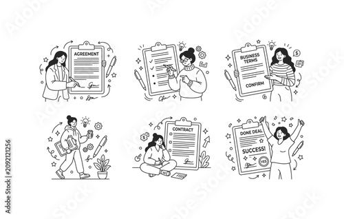 фотографія Legal agreement signing official contract endorsement and corporate deal finaliz