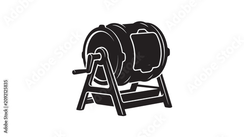Obraz na plátně Washing Machine with Drum and Control Panel on Stand Featuring Appliance, Laundr