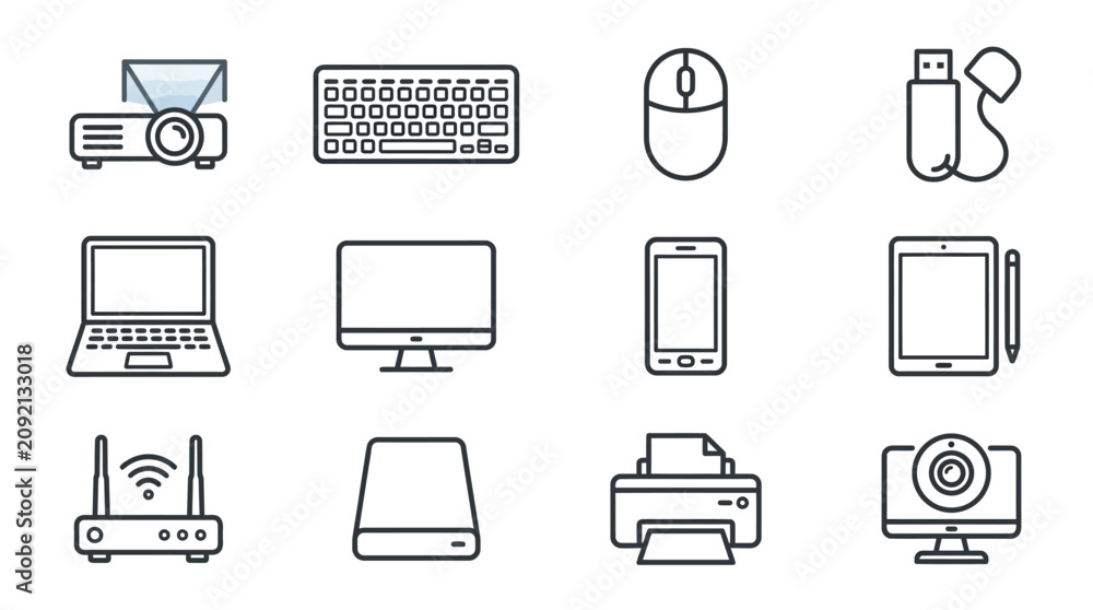 Fototapeta premium Home_office_technology_icons_202607050454.eps