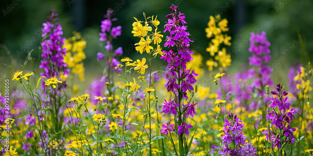 Obraz premium Vibrant Wildflowers in a Meadow