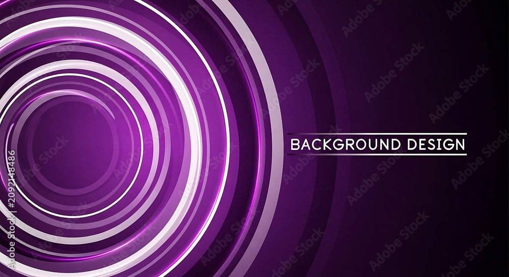 Naklejka premium Abstract purple and white concentric circles design with 