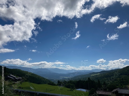mountain landscape with clouds
