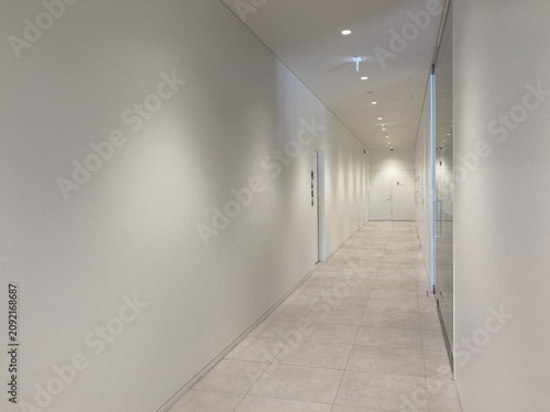 long corridor in the office