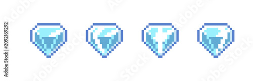 Konstfotografi Animated pixel art gems sprite sheet