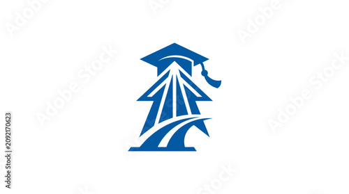Quadro su tela Graduation Cap Icon Academic Symbol.
