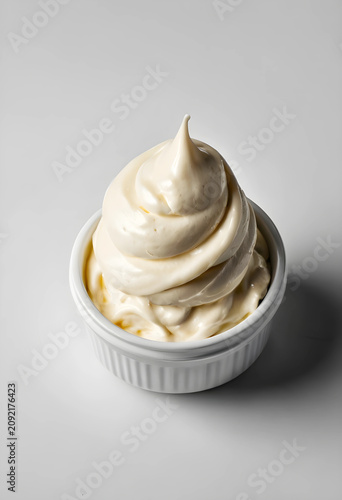 Close-up of smooth mayonnai...