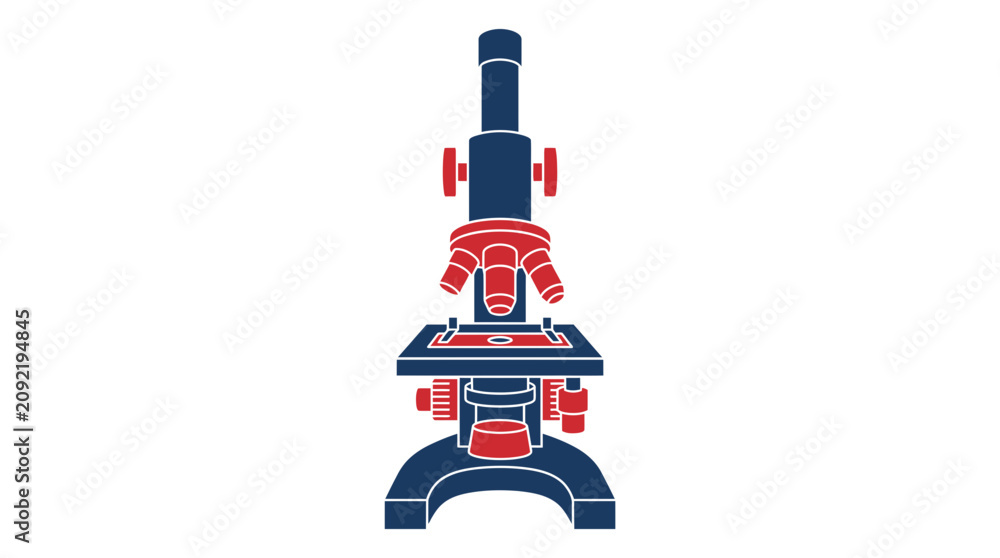 Naklejka premium Microscope Icon - Scientific Research and Discovery