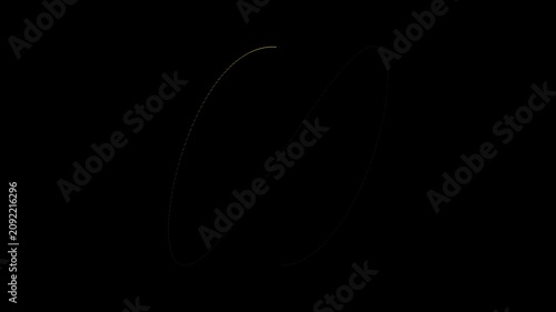 Golden Arc Trail: Minimalist Light Path on Dark Void