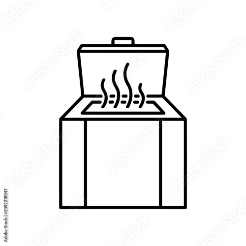 Simple line art of a barbecue.