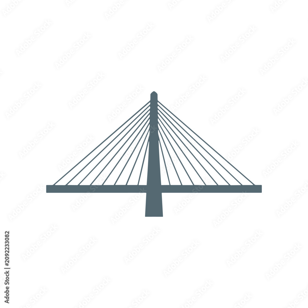 Obraz premium Cable Stayed Bridge Structural Design.