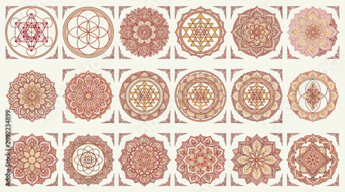 Spiritual Mandala Collection - Sacred Geometry, Yoga, Meditation Patterns