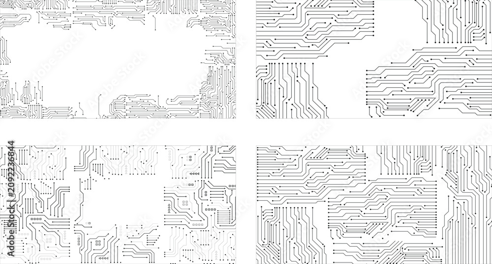Obraz premium Abstract PCB Circuit Board Background Pack