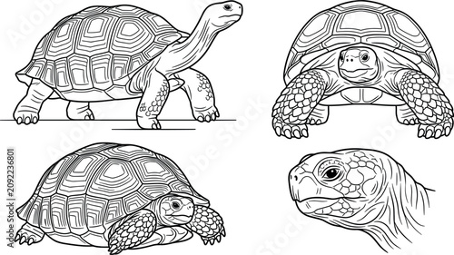 Fotografi turtle vector illustration