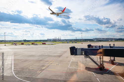 Photography Passenger airliner is in Vnukovo International Airport in Moscow,
