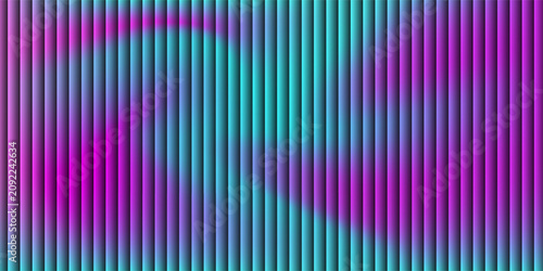 Quadro su tela Futuristic abstract background, glowing vertical light bars, evenly spaced lines