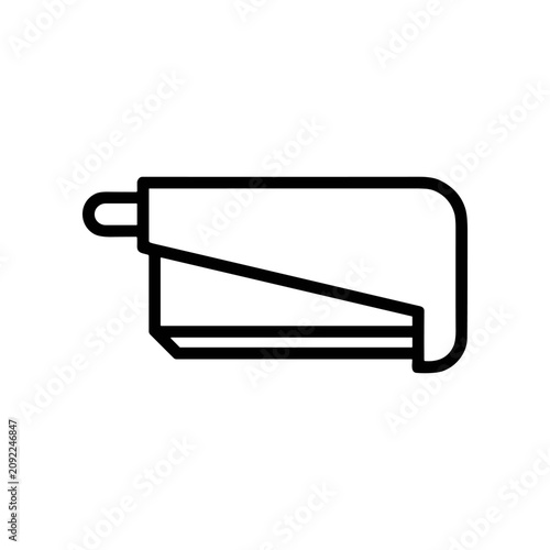 Bild auf Leinwand Simple black line art toilet paper.