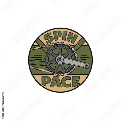 Vintage Bicycle Drivetrain Retro Emblem