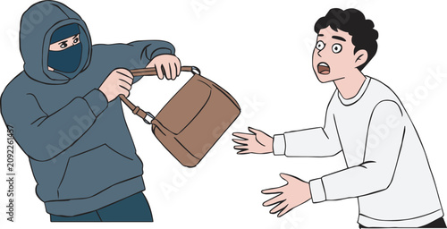 Photography the snatcher took someone else's bag