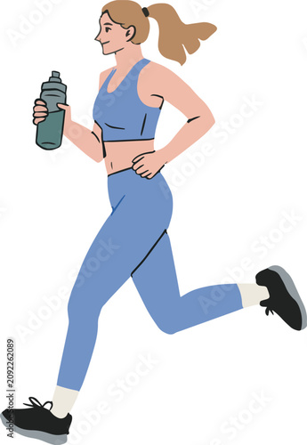 Tableau sur toile young woman exercising tun
