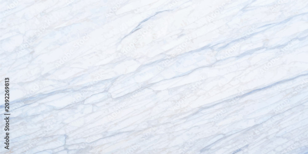 Obraz premium White Marble Texture Vector Background with Soft Blue Gray Veins for Natural Stone Interior Styling