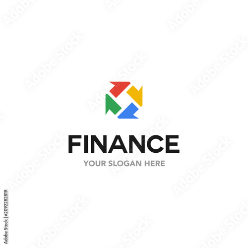 Growth logo design wordmark. Abstract arrow shapes logo design in letter O graphic. Suitable for your design need, logo, illustration, animation, etc.