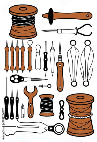 Sewing Tools Illustration