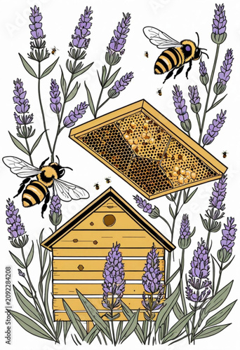 Beekeeping Illustration